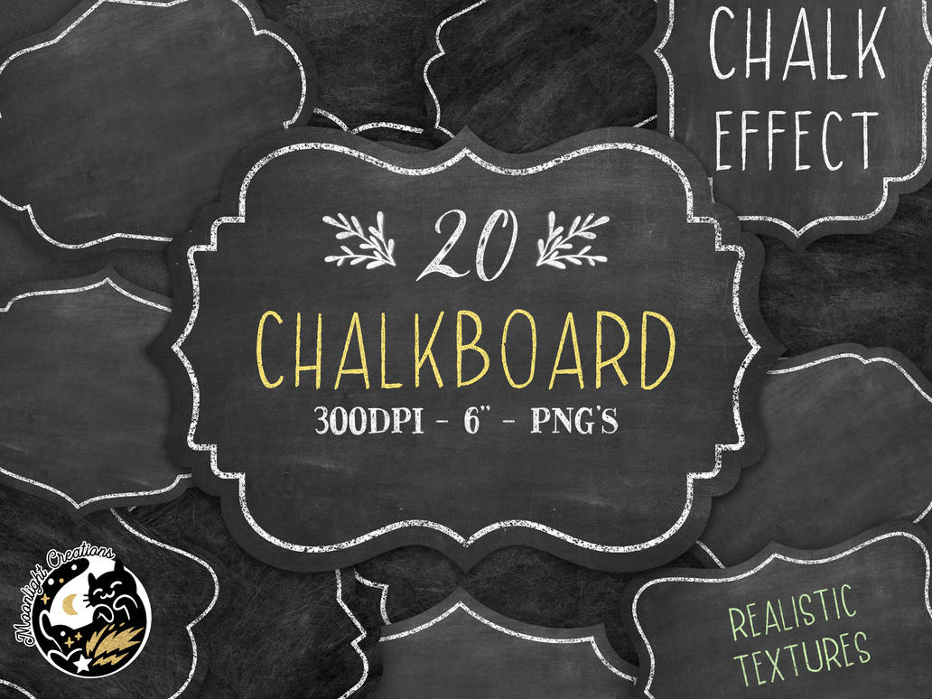 Chalk LABEL FRAMES Clip Art / Chalkboard Frame Clipart / Chalk Clip Art  Downloads, Chalk Scrapbook Clip Art Labels 