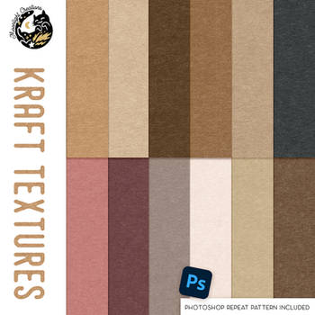 Kraft Digital Papers and Photoshop Patterns (.Pat) by MoonlightCreationsFr