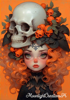 Witch with Skulls