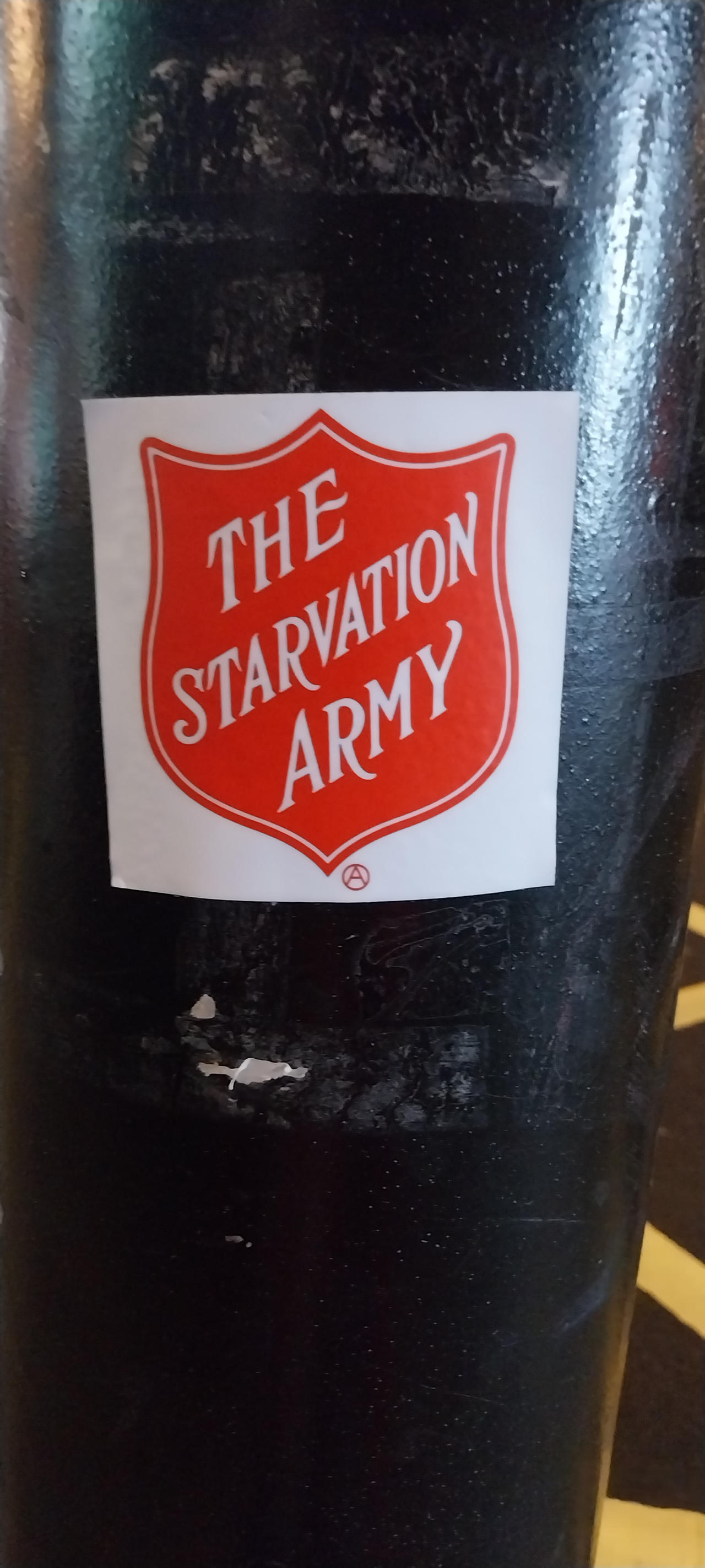 Anti starvation army sticker