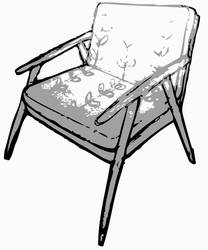 50's Chair - Vectorized doodle