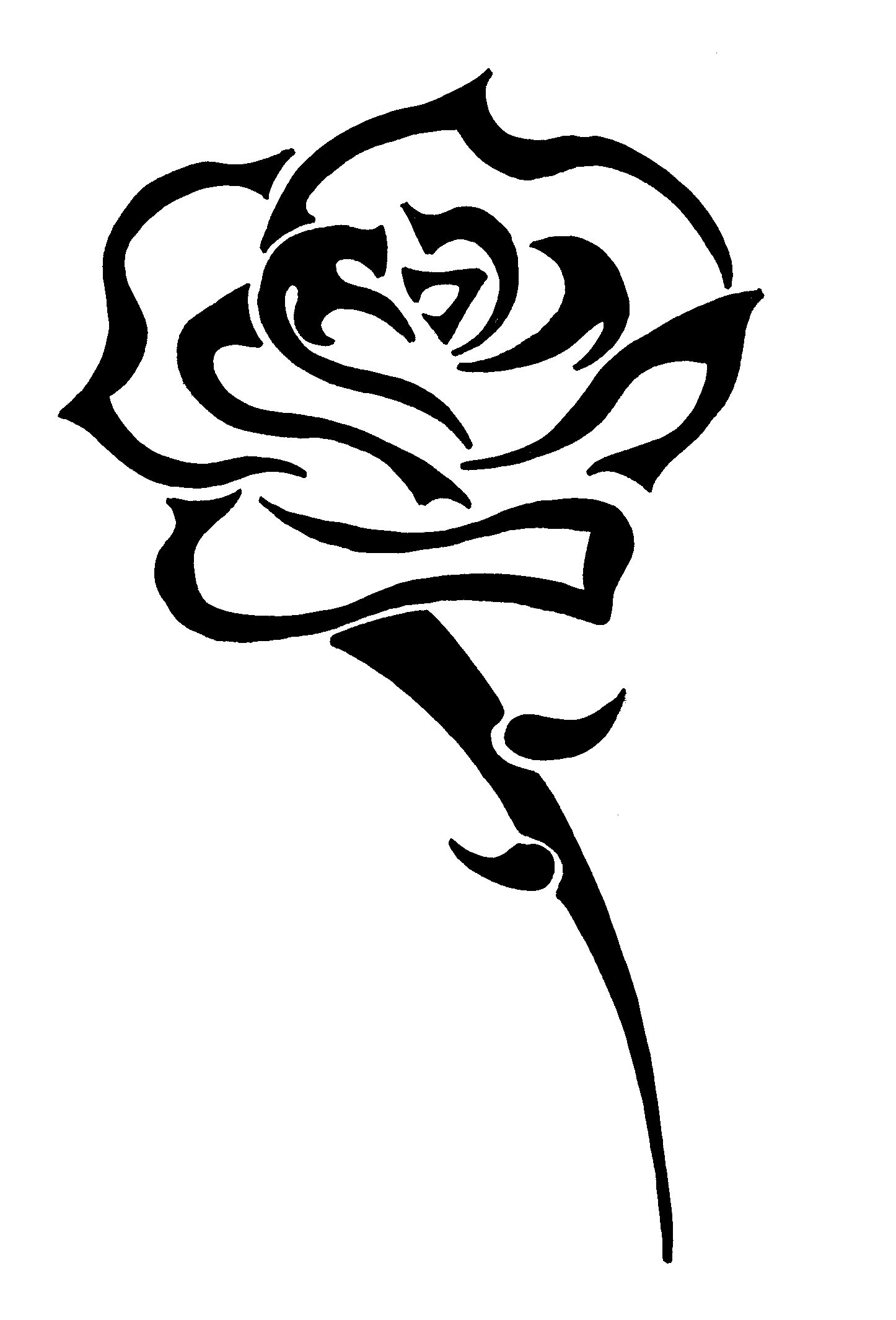 tribal rose tattoo