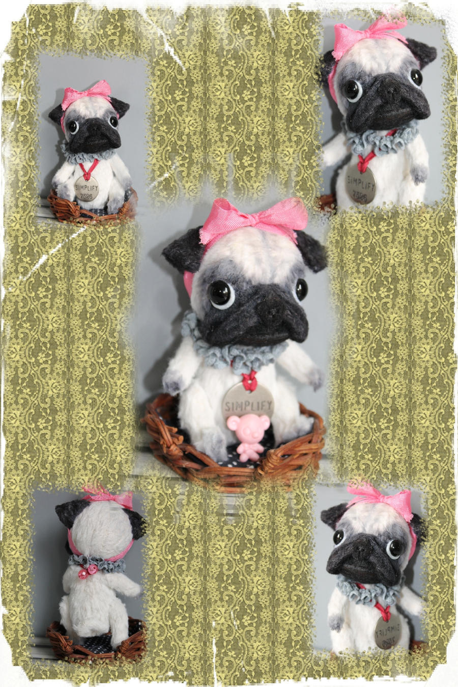 pug ooak handmade