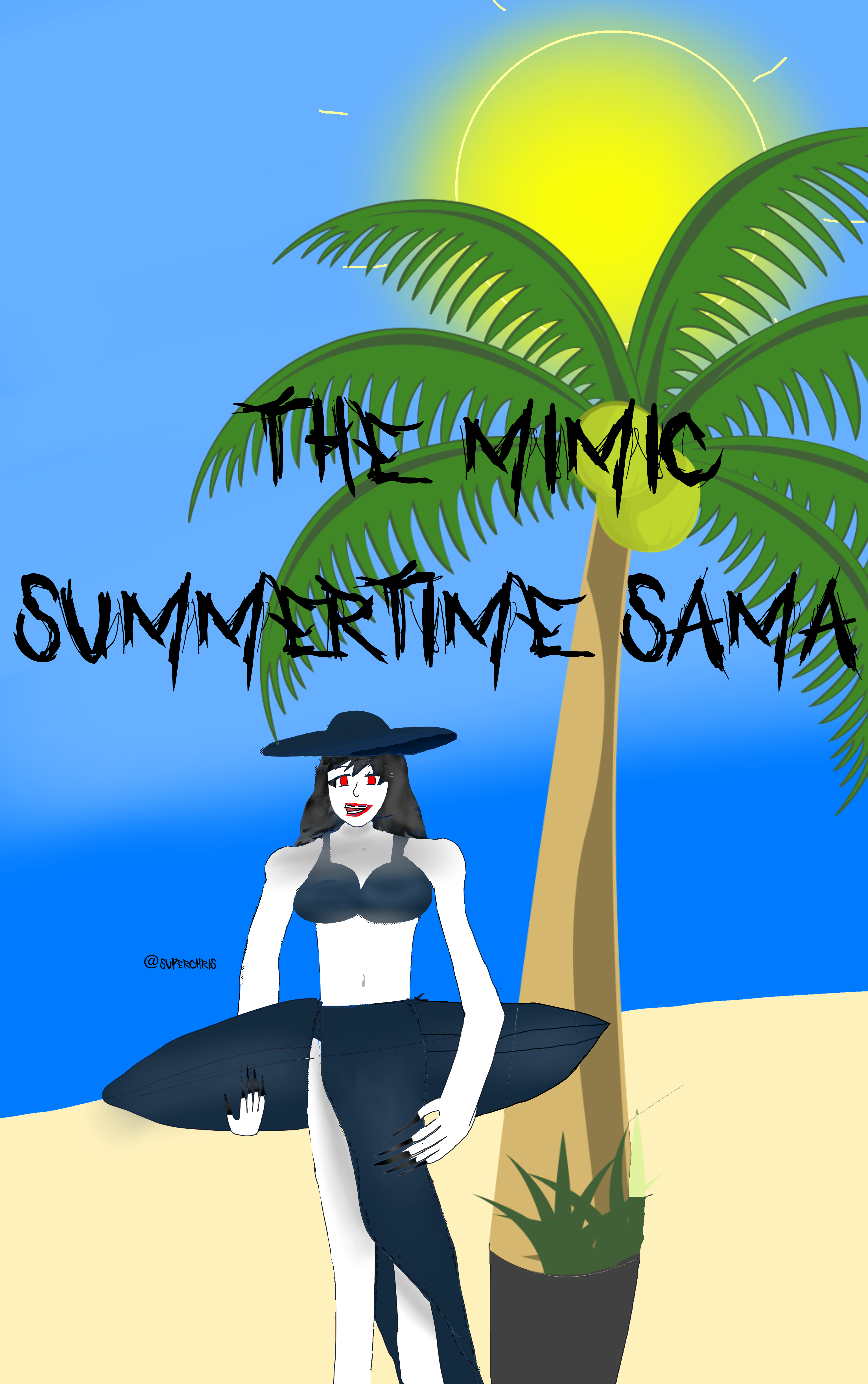 The Mimic Sama in her bikini swimsuit during summe by