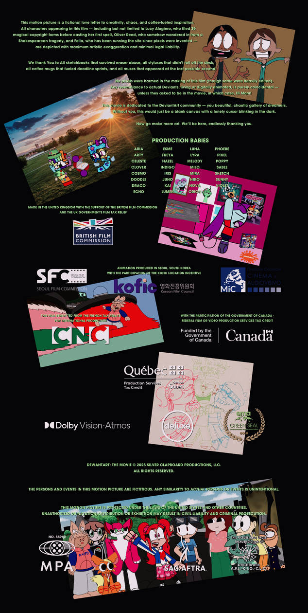 Layout Animation Credits Deviantart DeviantArt: The Movie Credits Board by TehEllenSpartan17 on DeviantArt