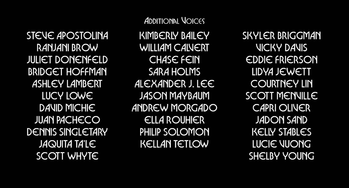 DATM - Additional Voices Credits List by TehEllenSpartan17 on DeviantArt