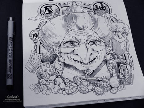 Ghibli Doodle Art - Yubaba Doodle 2