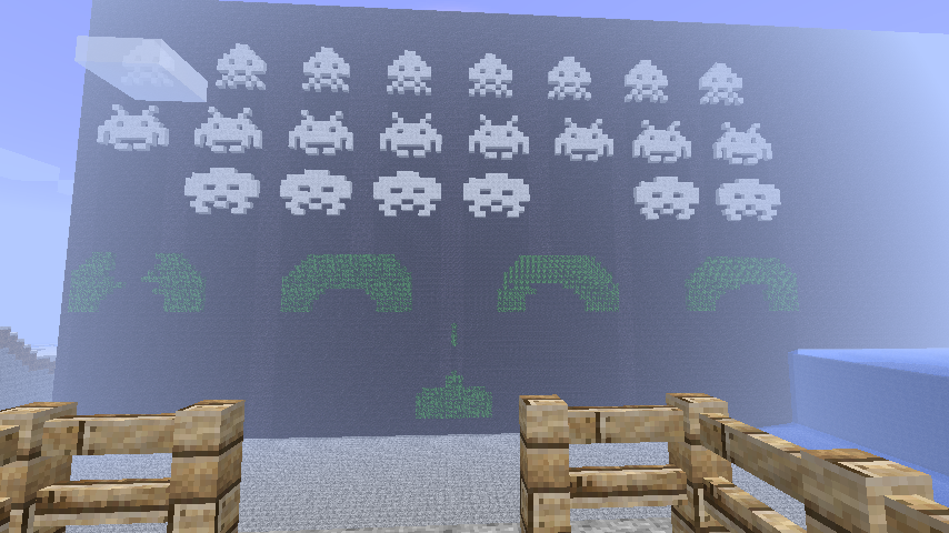 Minecraft - Space Invaders by imthebasilisk on DeviantArt