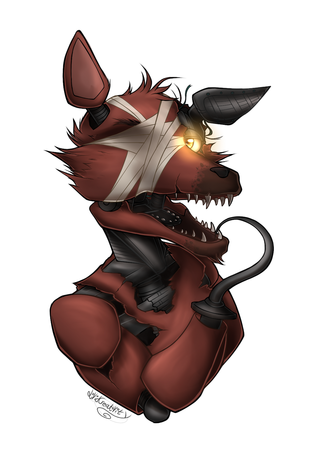 FNAF - Withered Foxy by BootsDotEXE on DeviantArt