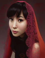 Girl With a Red Scarf