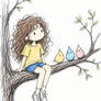 Doodle Dreams on a Tree Branch