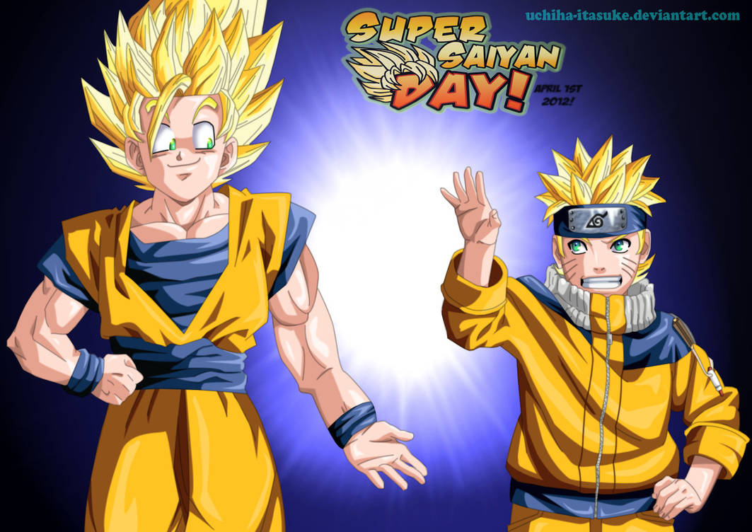Goku e Naruto Super Saiyan Day by Adriano-Arts on DeviantArt