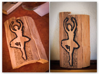 ballet dancer - solar pyrography