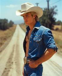 Stylish young cowboy.