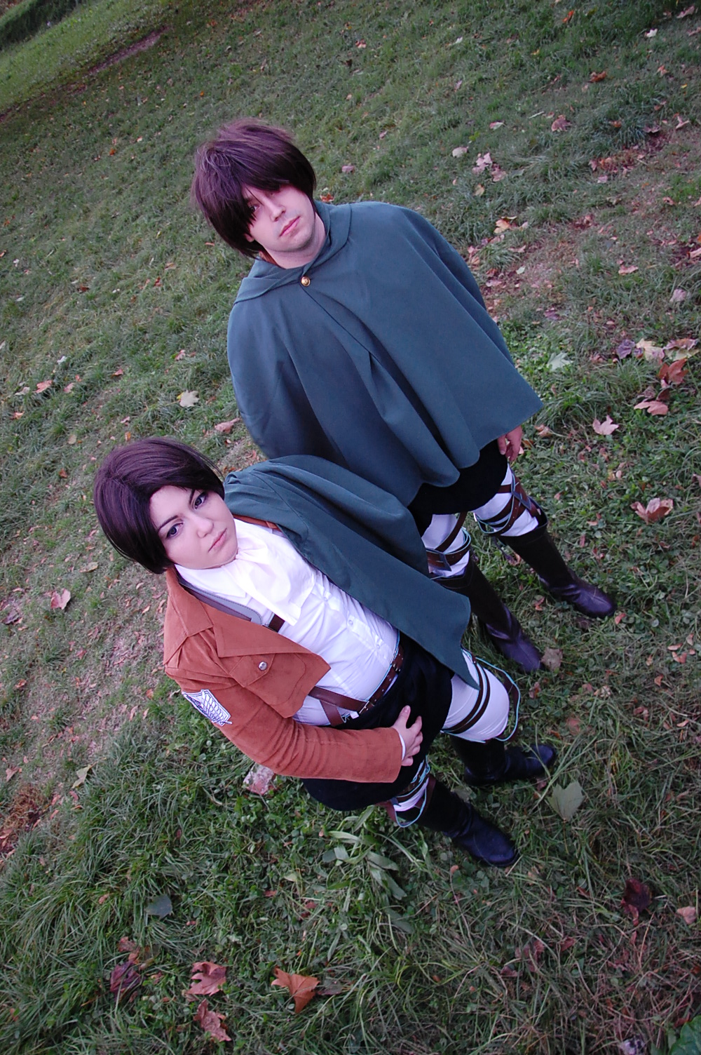 Rivaille and Eren cosplay.