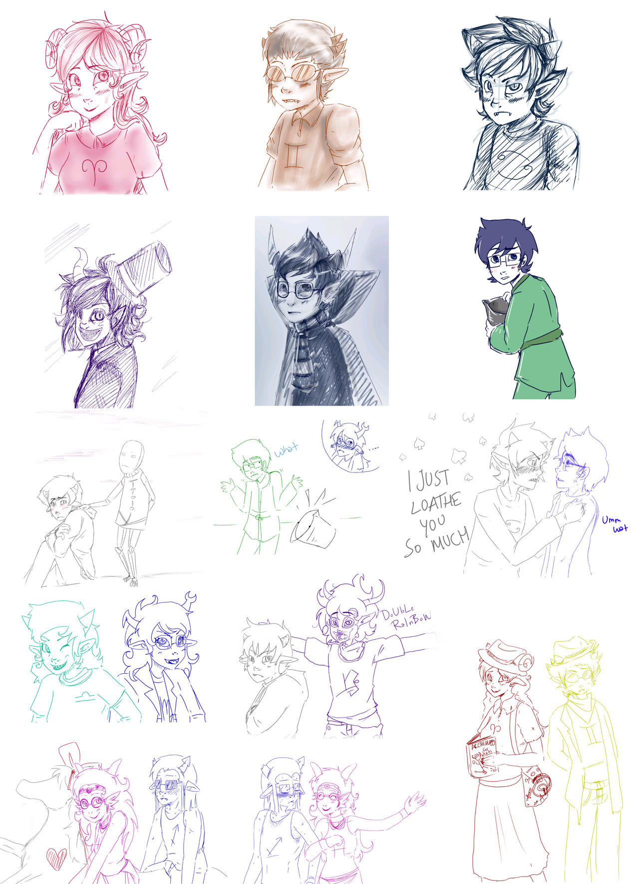 MPSA Sketch dump 3 by Koi-Suru-Kokoro