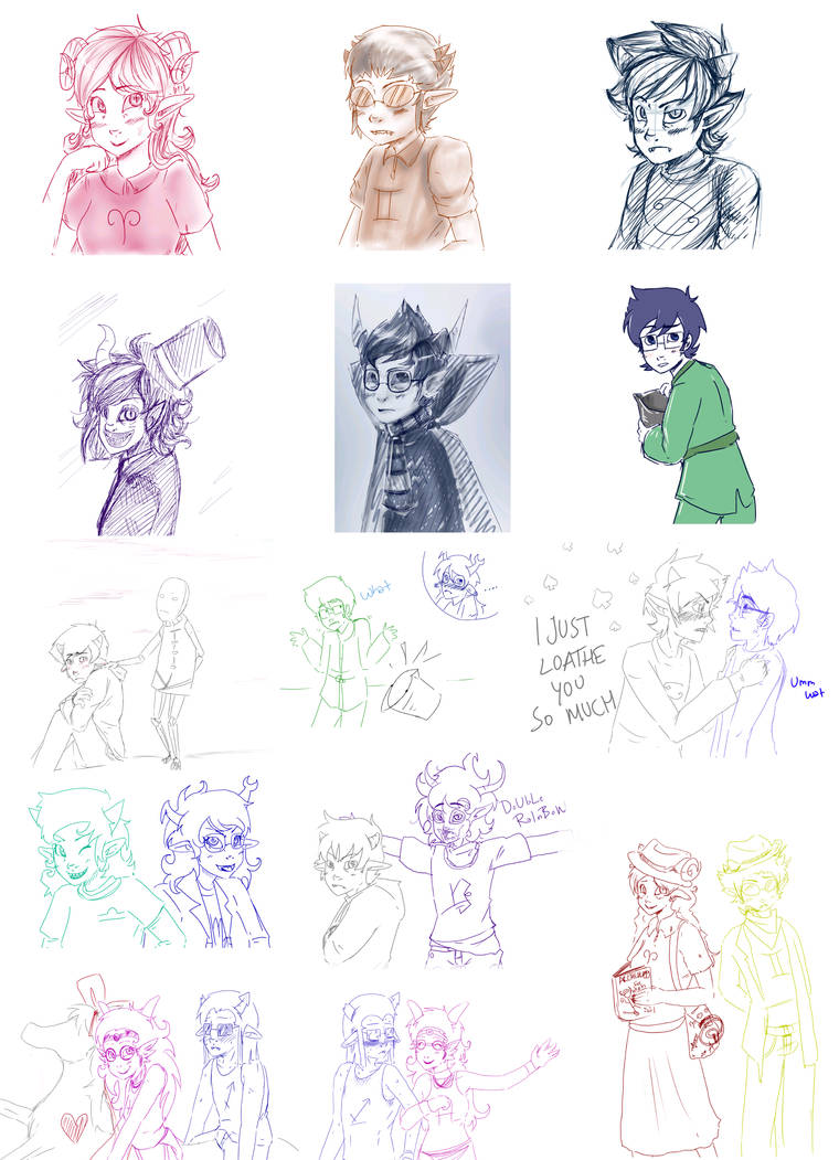 MPSA Sketch dump 3 by Koi-Suru-Kokoro