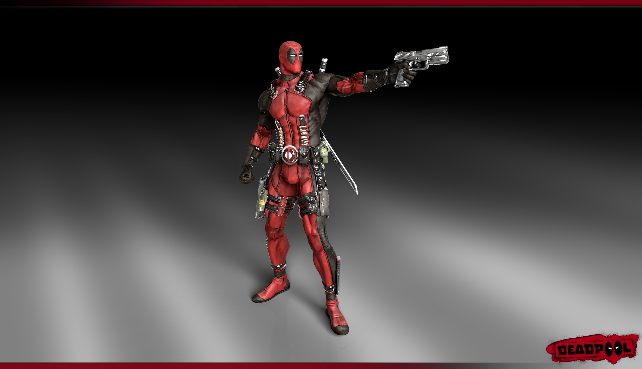 Deadpool render Wallpaper by ArRoW-4-U on DeviantArt