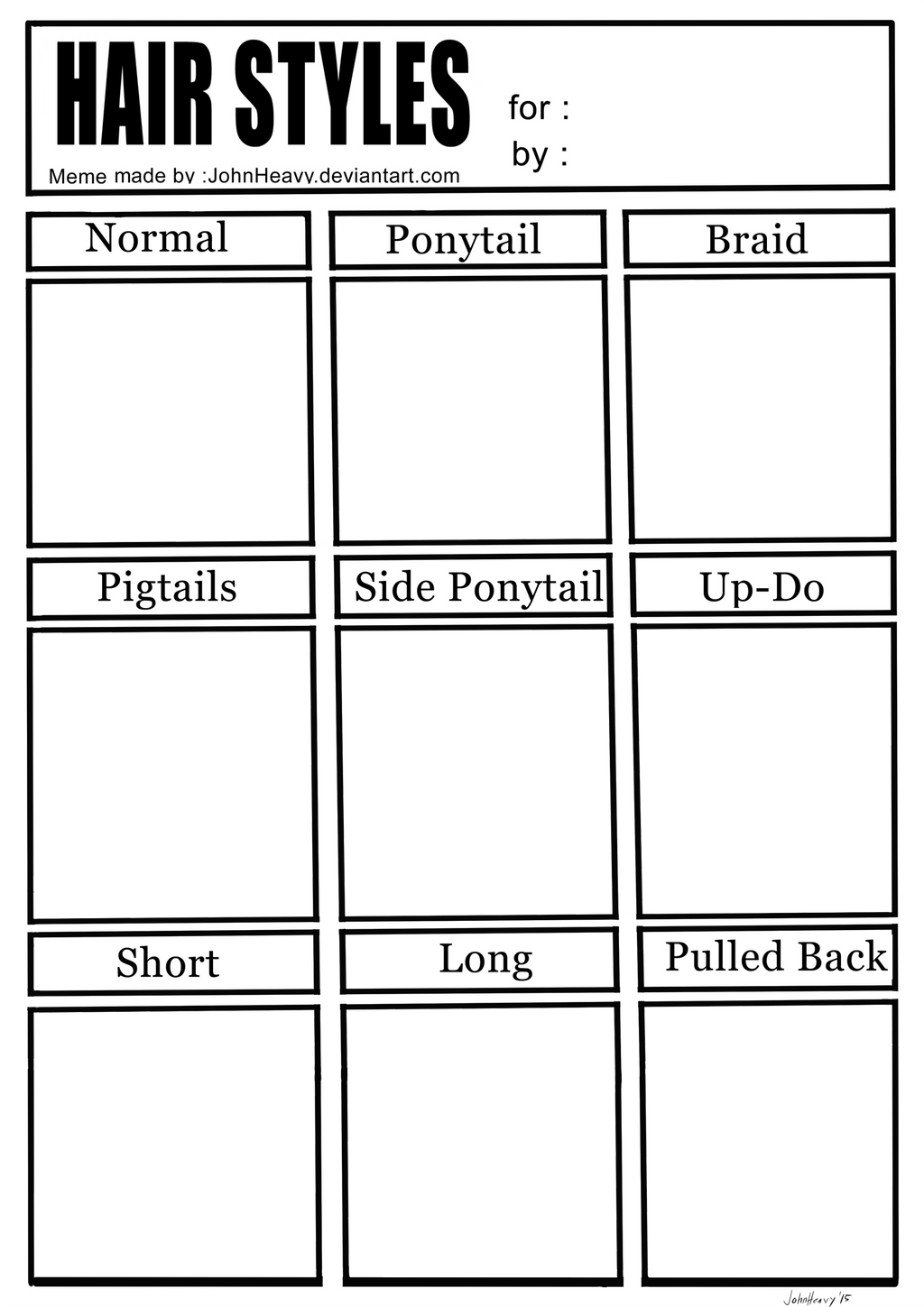 Hair Styles Meme Blank By Johnheavy On Deviantart Hair Styles Meme Blank By Johnheavy On Deviantart