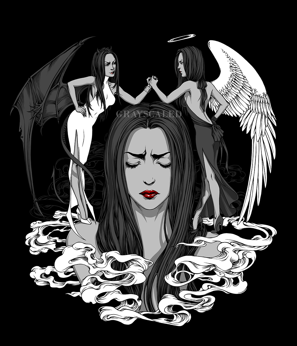 Good Vs Evil By Grayscaled On Deviantart Good Vs Evil By Grayscaled On Deviantart