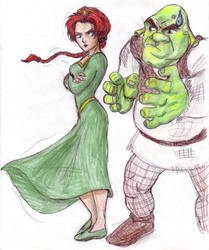 Shrek and princess Fiona