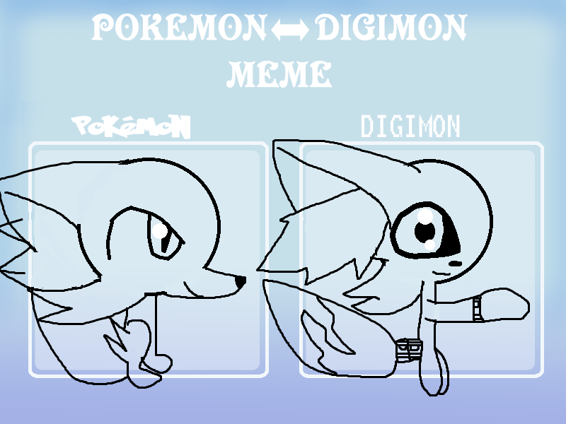 Fennekin/Fennixmon Pokemon-digimon Meme