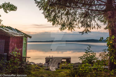 Watching the lake.