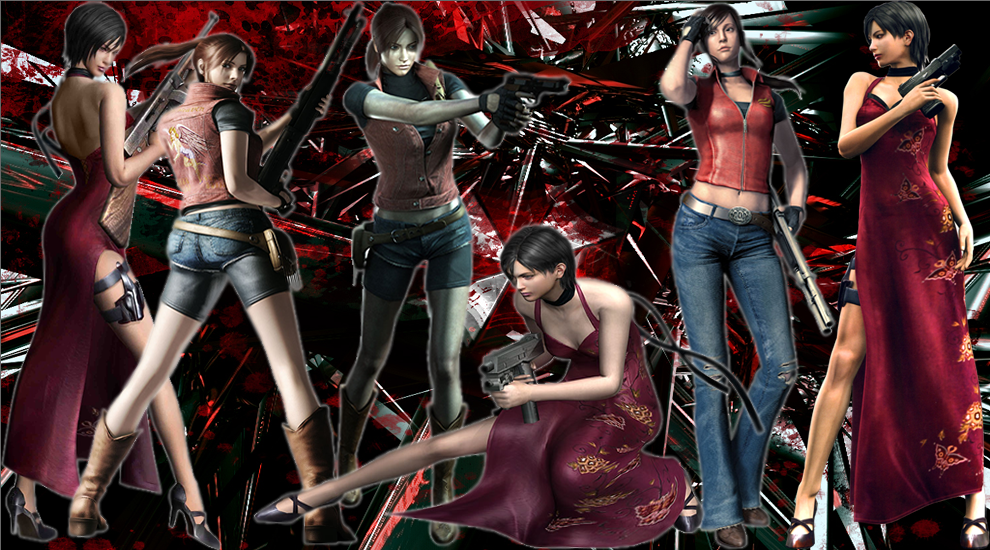 Claire Redfield and Ada Wong Background