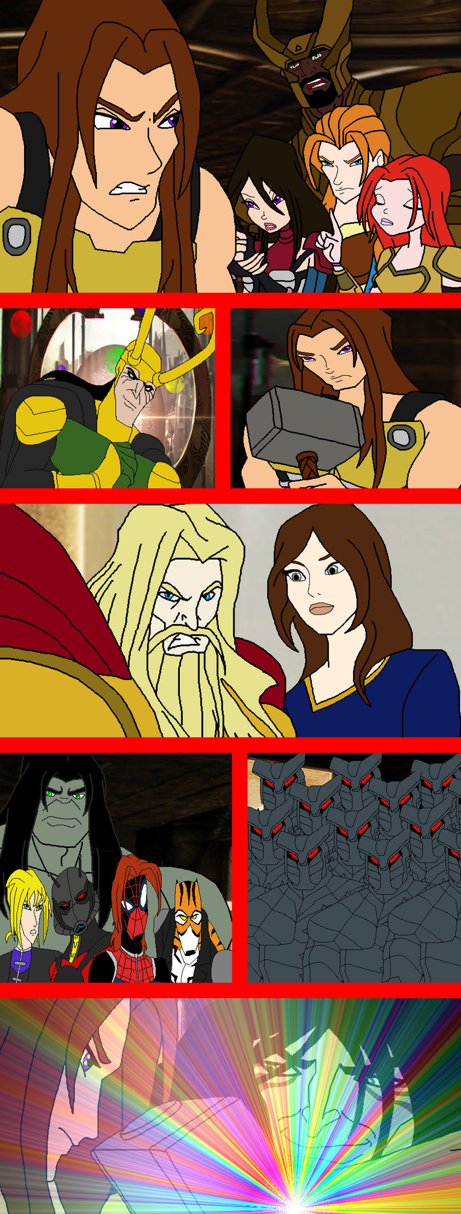 Hugo VS Loki / Battle for Asgard's freedom by SUP-FAN on DeviantArt