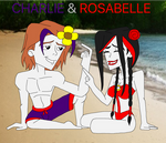 Charlie and Rosebelle at the beach