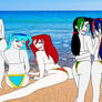 Bd Rq: Mary Jane and Sodor Girls at beach