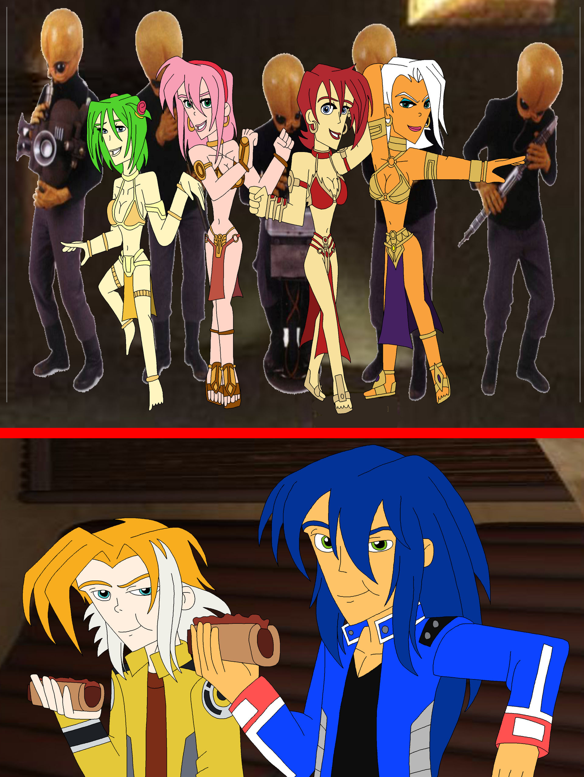 Human Sonic and Tails Star Wars Day entertainment