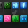 Social Networking Glowing Icon