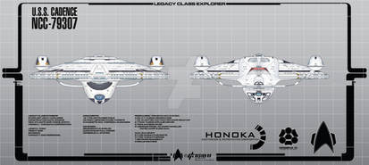 USS Cadence Fore and Aft View