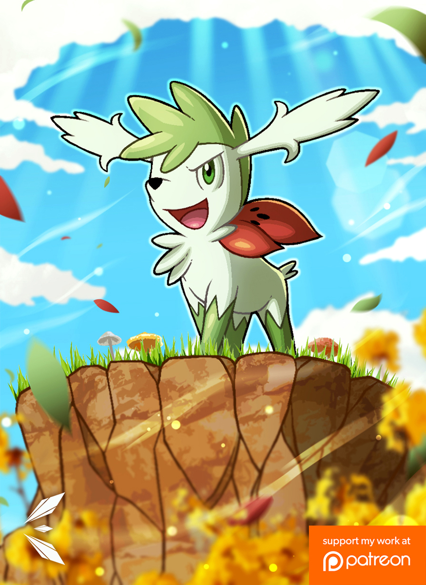 Shaymin sky form by NeveDoodle on DeviantArt