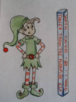 Christmas Elf, next to the long Jaffa cakes boxes