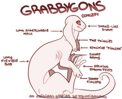 Grabbygons - New closed??species - Concept sheet