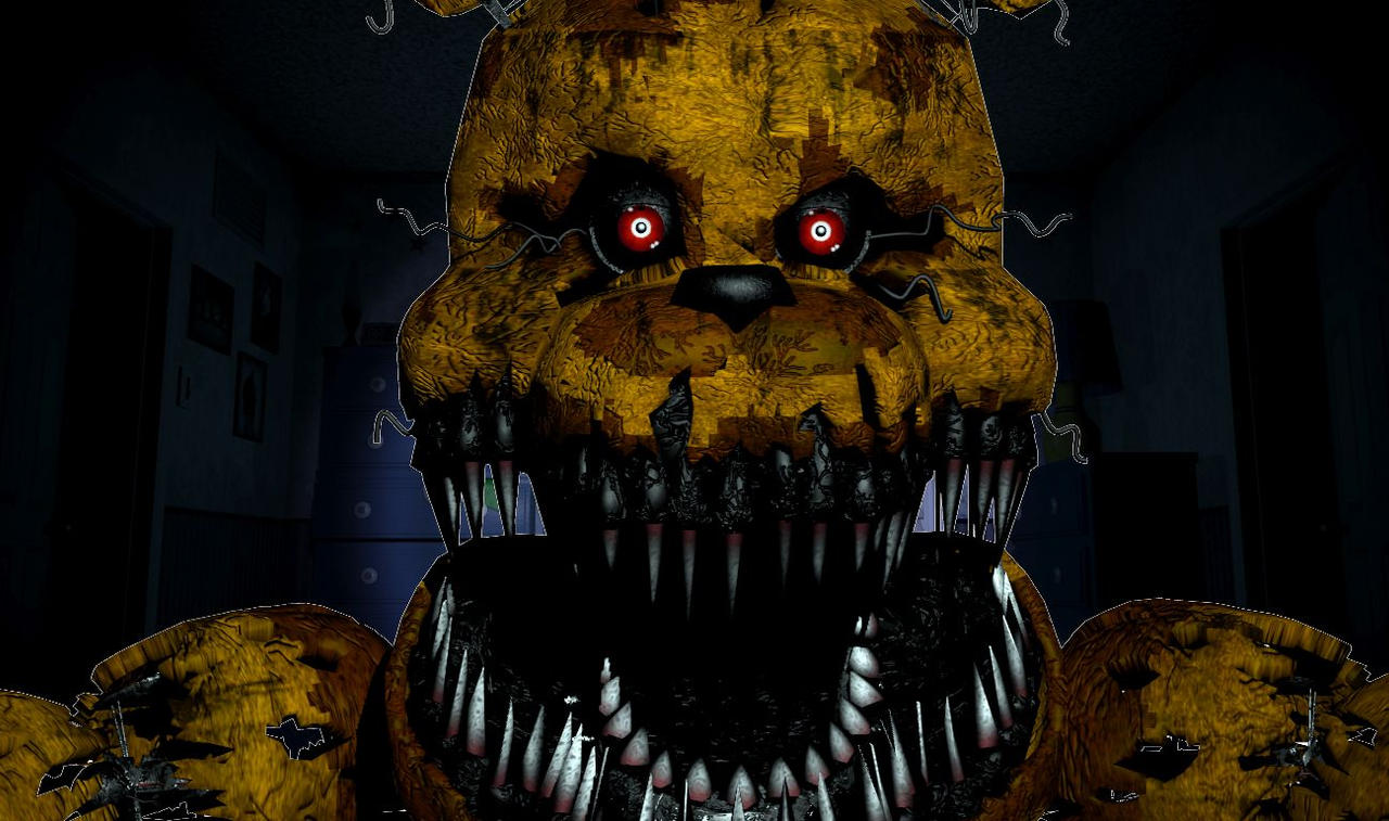 Nightmare Fredbear jumpscare image - JaidynSan - ModDB