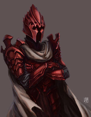 The Red Knight by LeonardDelebecq