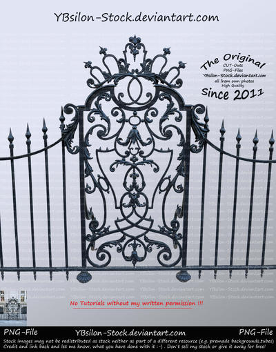 Black barock iron gate II by YBsilon-Stock