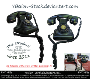 Black Telephones by YBsilon-Stock by YBsilon-Stock