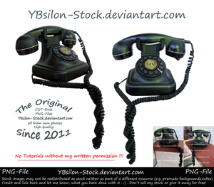 Black Telephones by YBsilon-Stock by YBsilon-Stock