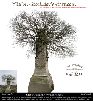 Wintertree on Gravestone by YBsilon-Stock by YBsilon-Stock