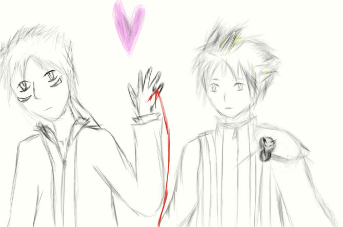 Red String -- Line Art by blazing-turk on DeviantArt