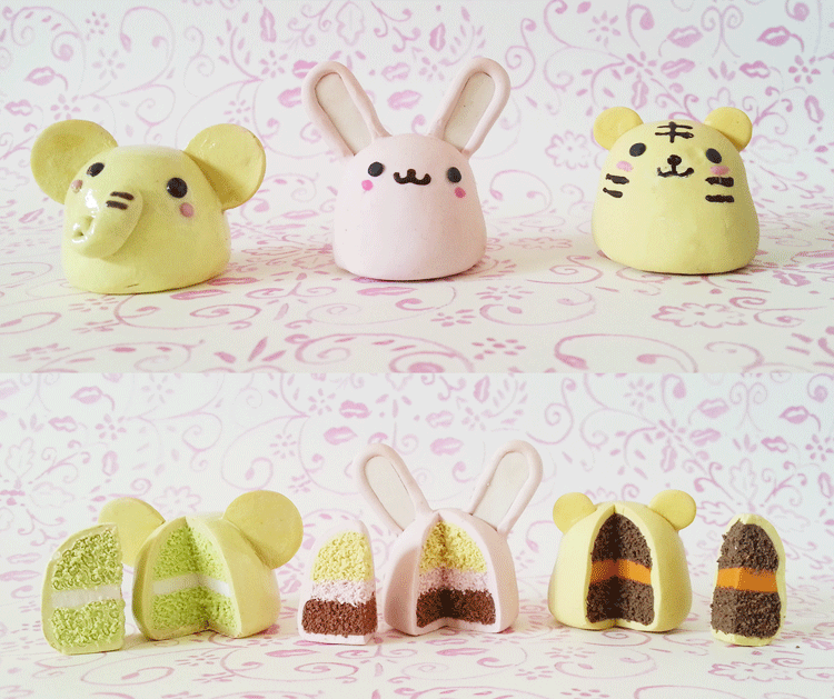Polymer Clay : Animal Cakes by CraftCandies on DeviantArt