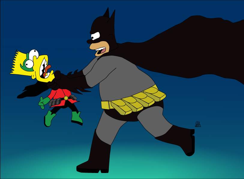 Batman-Homer-Simpsons-and-Robin-Bart-Simpsons(By-C by megaC5 on DeviantArt