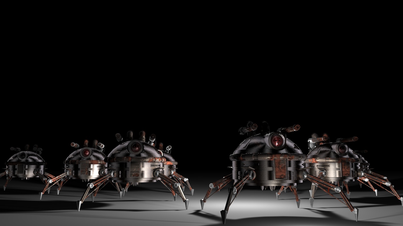 Spiderbots rusted