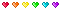 Divider - Rainbow Hearts 3 by DARKxCANDYxANGEL