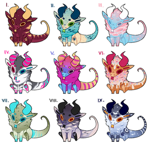 Cute Derp Dragons - Adoptable batch [2/9 open]