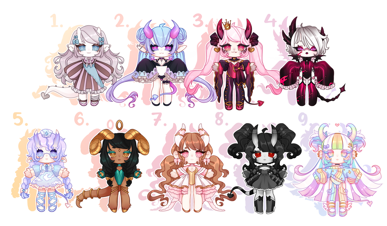 Basic Demon Chibi Chibi Adoptables - Demons X 2/9 OPEN X by tailgatescutebooty on DeviantArt